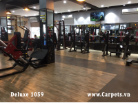 Công trình thi công  sàn nhựa giả gỗ Mã Deluxe 1059 cho phòng gym Phú Nhuận